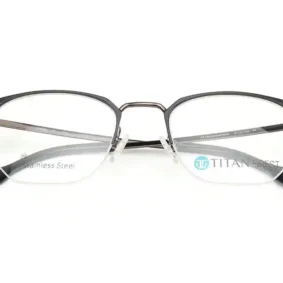 TITAN Black Semi-Rimmed Unisex Eyeglasses (TC1092UHM4MBRV|51)